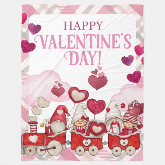 バレンタインデーの格言が電車に フリースブランケット (正面)