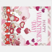 バレンタインデーの格言が電車に フリースブランケット (正面(横))