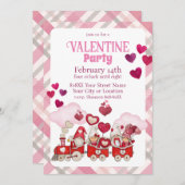 バレンタインデーの格言が電車に 招待状 (正面/裏面)