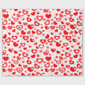 バレンタインデーの模様ラッピング紙 ラッピングペーパー (フラット)