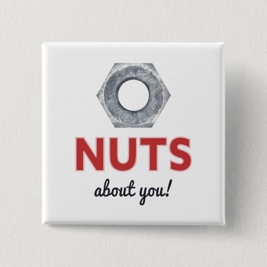 バレンタインデーの気の狂い 缶バッジ (正面)