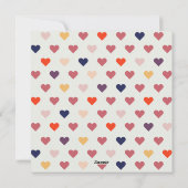 バレンタインデーの水彩カード オレンジ色のハート シーズンカード (裏面)