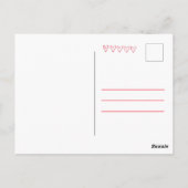 バレンタインデーの水彩ハートポストカード ポストカード (裏面)