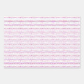 バレンタインデーの水彩ハート パターン(の模様が)ある ラッピングペーパーシート (正面3)