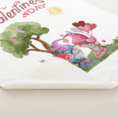 バレンタインデーの水彩格言カップル シェルパブランケット (3/4)