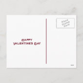 バレンタインデーの水色の鳥 シーズンポストカード (裏面)