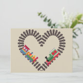 バレンタインデーの汽車のハート シーズンカード (スタンド正面)