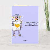 バレンタインデーの漫画のヒツジ シーズンカード (裏面)