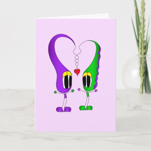 バレンタインデーの漫画キャラクター シーズンカード (正面)