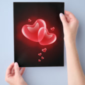 バレンタインデーの激怒ハート チラシ (手)