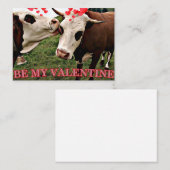 バレンタインデーの牛 ノートカード (正面/裏面)