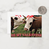 バレンタインデーの牛 ノートカード (正面/裏面インサイチュ)