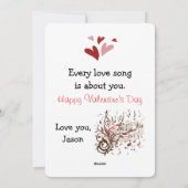 バレンタインデーの特別なカード シーズンカード (裏面)