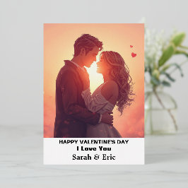 バレンタインデーの特別なギフト 箔シーズンカード