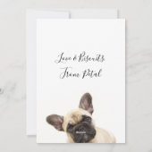 バレンタインデーの特別なフレンチブルドッグ写真 シーズンカード (裏面)