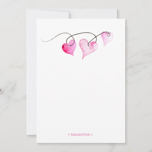 バレンタインデーの特別なメッセージカード ノートカード (正面)