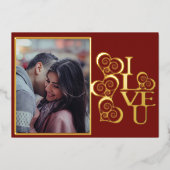 バレンタインデーの特別なメッセージ 箔シーズンカード (正面)