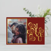 バレンタインデーの特別なメッセージ 箔シーズンカード (立ち正面)