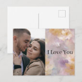 バレンタインデーの特別な写真カード「愛してる」 シーズンポストカード (正面/裏面)