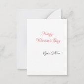 バレンタインデーの特別な夜:ご一緒しましょう ノートカード (裏面)