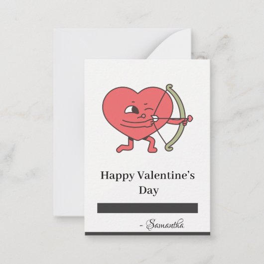 バレンタインデーの特別な夜:ご一緒しましょう ノートカード (正面)