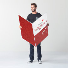 バレンタインデーの特大カード