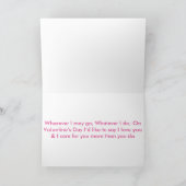 バレンタインデーの犬グリーティングカード シーズンカード (内部)