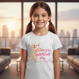 バレンタインデーの犬Tシャツ | かわいい子犬の愛 Tシャツ