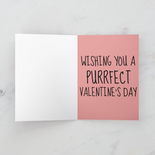 バレンタインデーの猫のグリーティングカード、パンダキティ カード (内部)