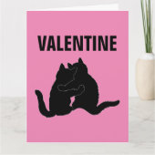 バレンタインデーの猫のグリーティングカード 全9つの命をあなたに カード (正面)