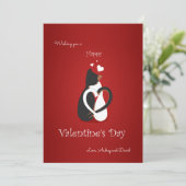 バレンタインデーの猫グリーティングカード シーズンカード (スタンド正面)