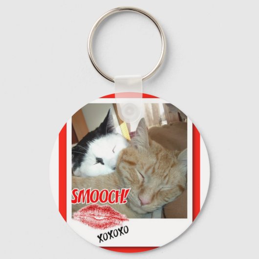 バレンタインデーの猫 キーホルダー (正面)