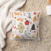 バレンタインデーの猫 クッション (ブランケット)