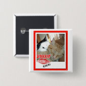 バレンタインデーの猫 缶バッジ (正面&裏面)