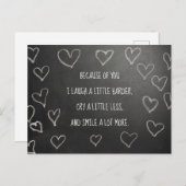 バレンタインデーの理由は黒板 ポストカード (正面/裏面)