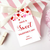 バレンタインデーの甘い贈り物のラベル ギフトタグ