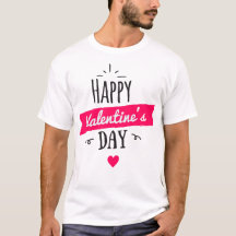 バレンタインデーの男白Tシャツ