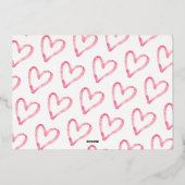 バレンタインデーの発表金ゴールド3 Photoハート 箔シーズンカード (裏面)