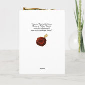 バレンタインデーの矢と赤いワックスシールのキューピッド シーズンカード (裏面)