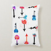 バレンタインデーの矢印とハート アクセントクッション (正面(垂直))