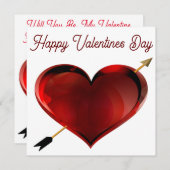 バレンタインデーの結婚の申し込みグリーティングカード シーズンカード (正面/裏面)