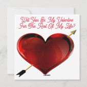 バレンタインデーの結婚の申し込みグリーティングカード シーズンカード (裏面)