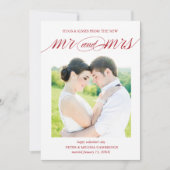 バレンタインデーの結婚式の発表の写真カード シーズンカード (正面)