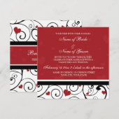 バレンタインデーの結婚式招待状カード 招待状 (正面/裏面)