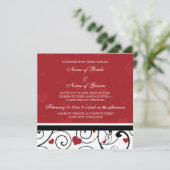 バレンタインデーの結婚式招待状カード 招待状 (スタンド正面)