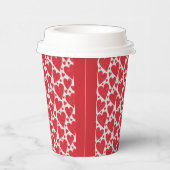 バレンタインデーの結婚式 赤と白のグリッター ハート 紙コップ (右)