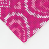 バレンタインデーの編まれたパターン2 フリースブランケット (角)