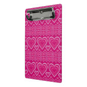 バレンタインデーの編まれたパターン2 ミニクリップボード (アングル2)