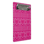 バレンタインデーの編まれたパターン2 ミニクリップボード (アングル)