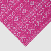 バレンタインデーの編まれたパターン2 薄葉紙 (詳細)